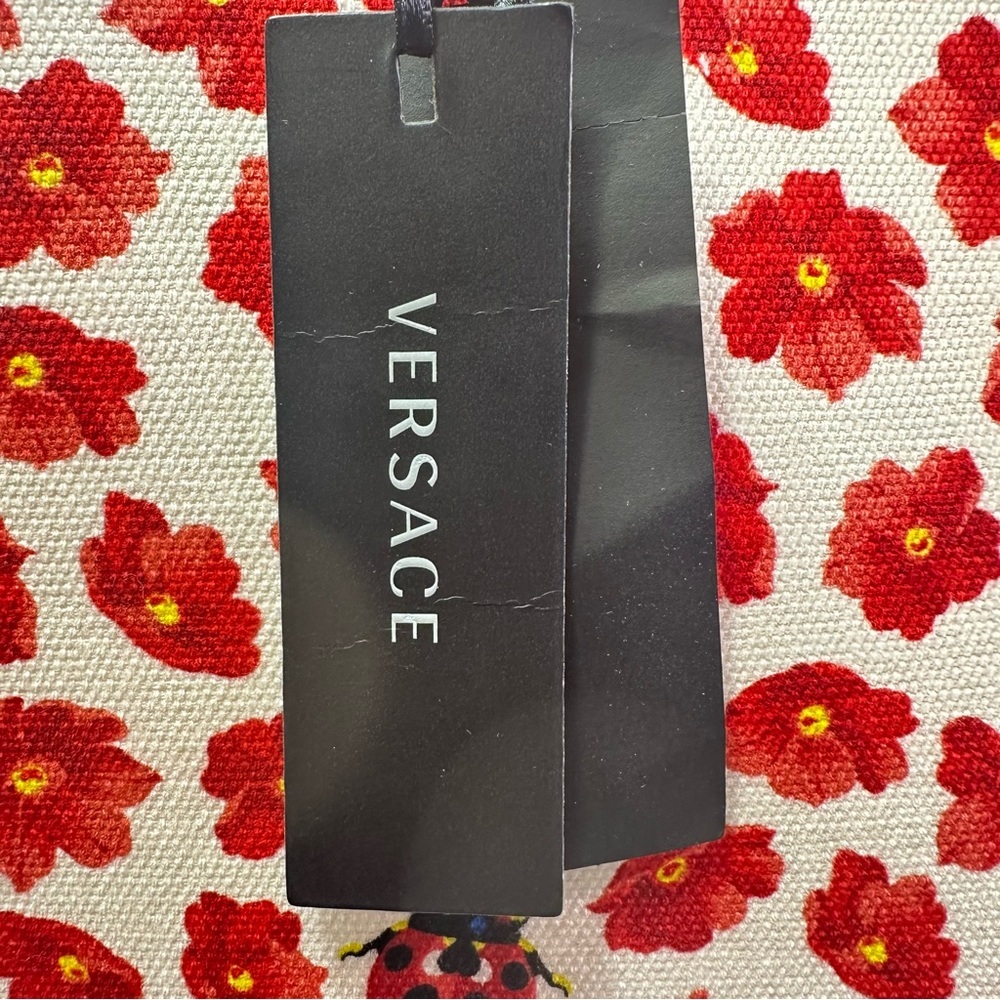 NEW! Large Versace Medusa Strawberry Fields Tote - Picture 12 of 13